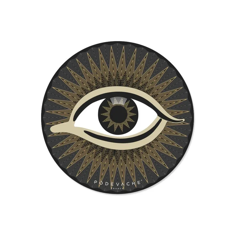 Set di 6 sottobicchieri in vinile Golden Eye