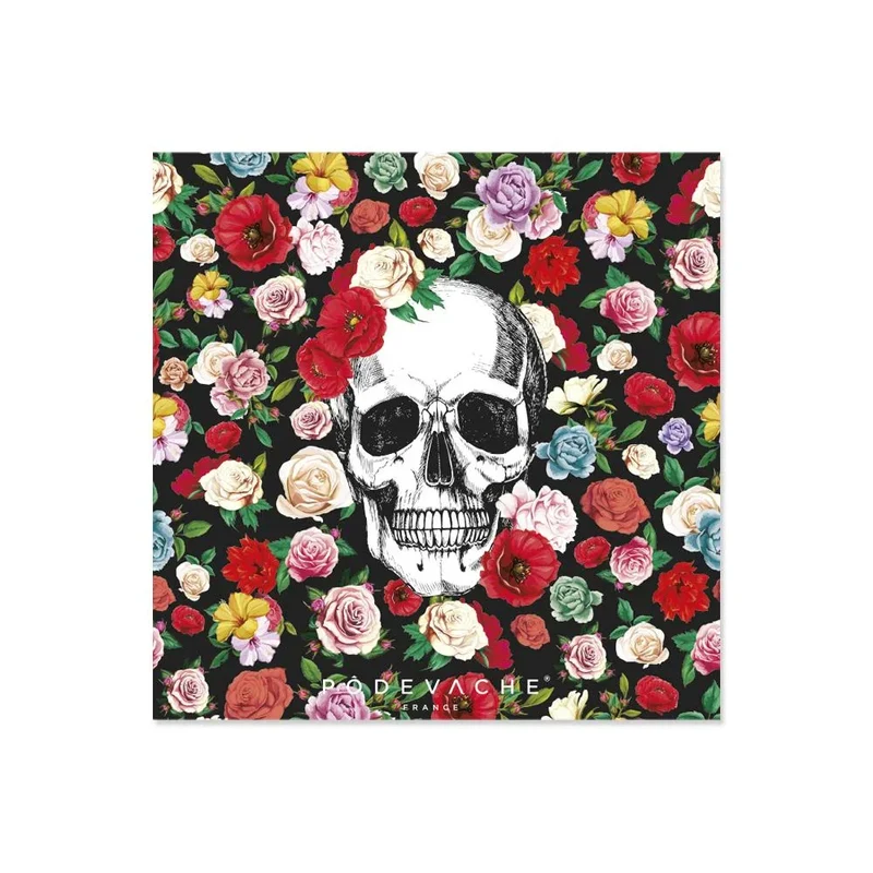 Set di 6 sottobicchieri in vinile Flower Tattoo