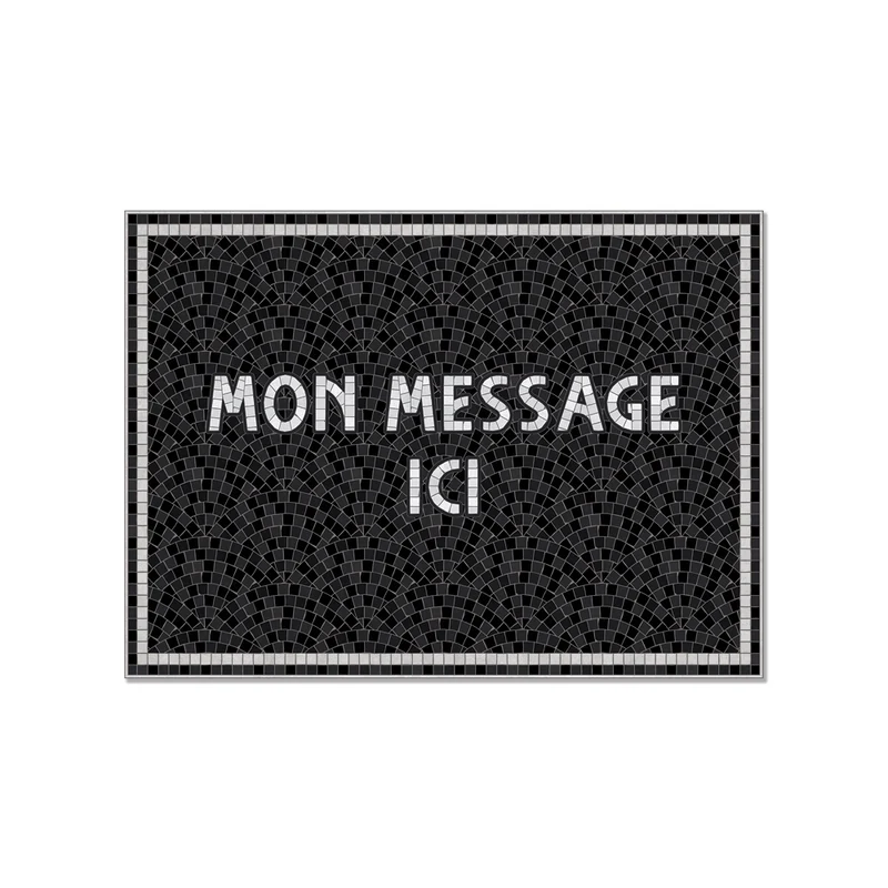 Tovaglietta in vinile personalizzata Mosaic Black