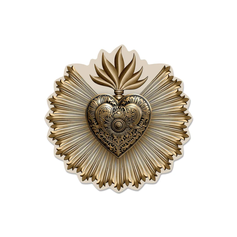 Set di 6 sottobicchieri in vinile Ex Voto color oro