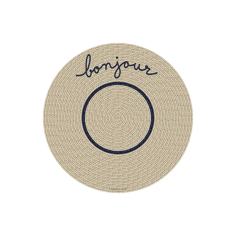 Set di 6 sottobicchieri in vinile Kea Bonjour