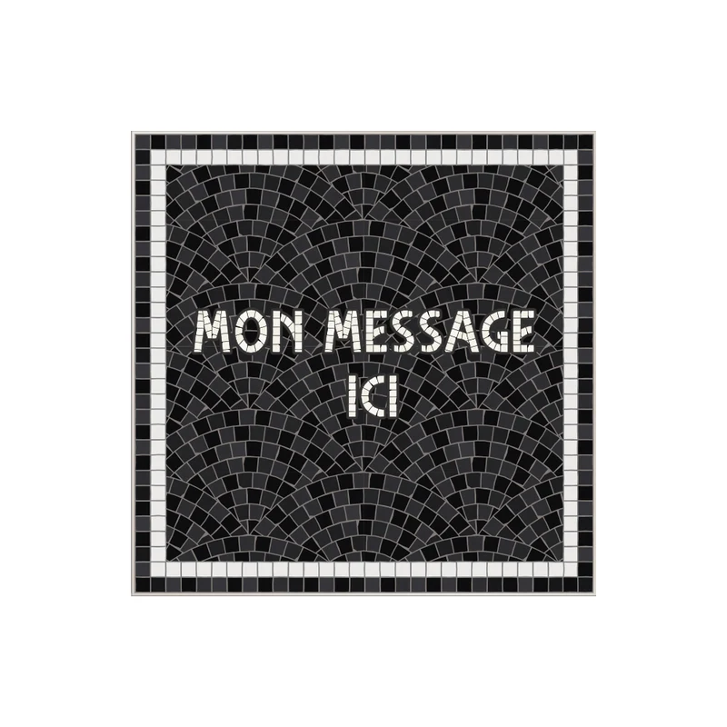 Set di 6 sottobicchieri in vinile personalizzati Mosaic Black