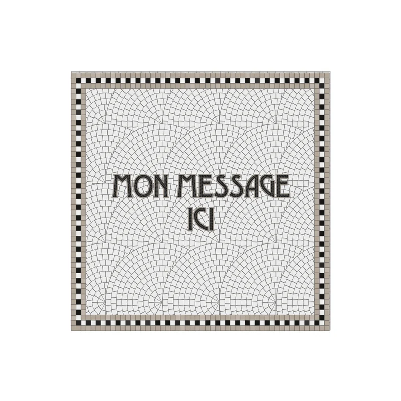 Set di 6 sottobicchieri in vinile personalizzati con motivo a mosaico.