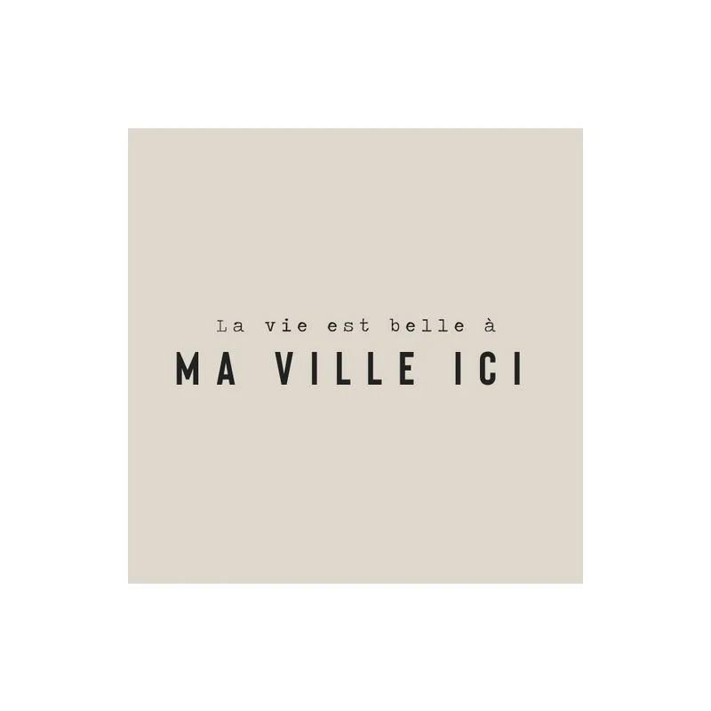 Set di 6 sottobicchieri in vinile personalizzati Blenio Beige