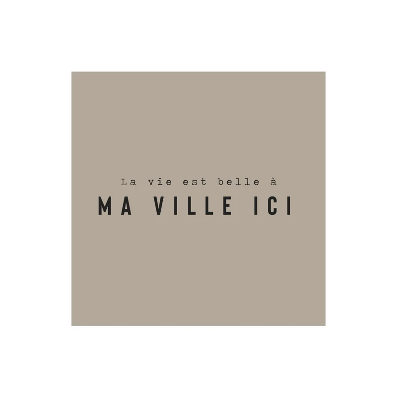 Set di 6 sottobicchieri in vinile personalizzati Blenio Taupe