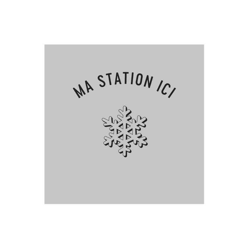 Set di 6 sottobicchieri in vinile personalizzati Grey Snowflake