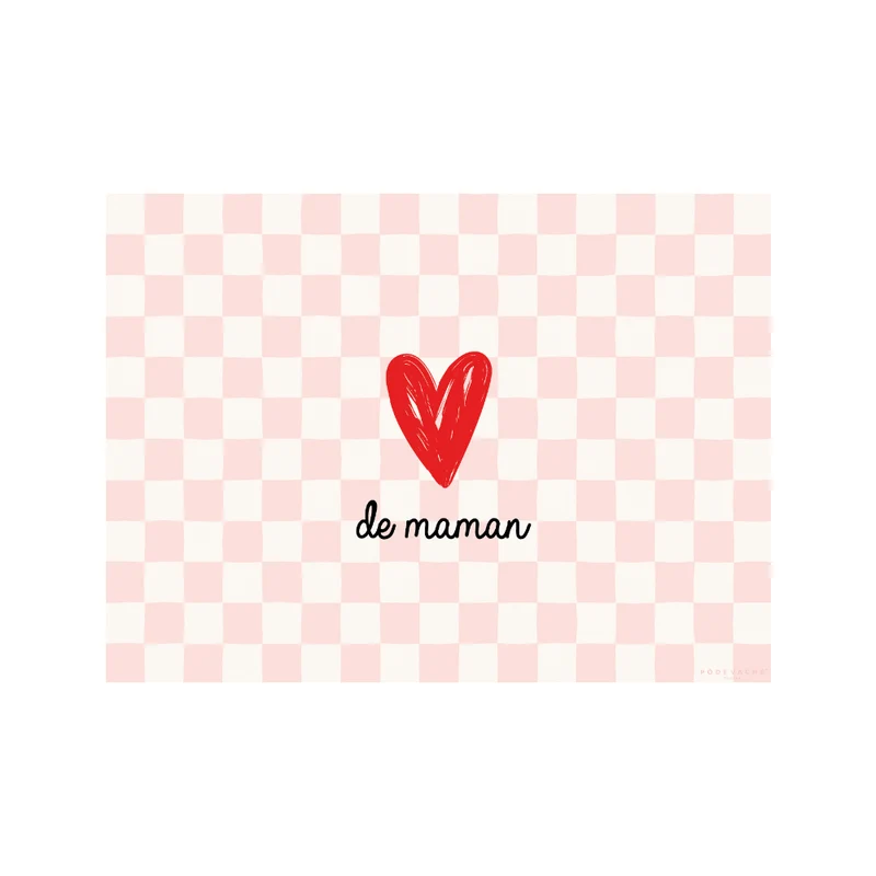 Tovaglietta in vinile Cuore di mamma