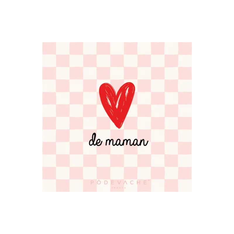 Set di 6 sottobicchieri in vinile Coeur de Maman