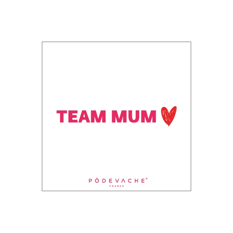 Set di 6 sottobicchieri in vinile Team Mum