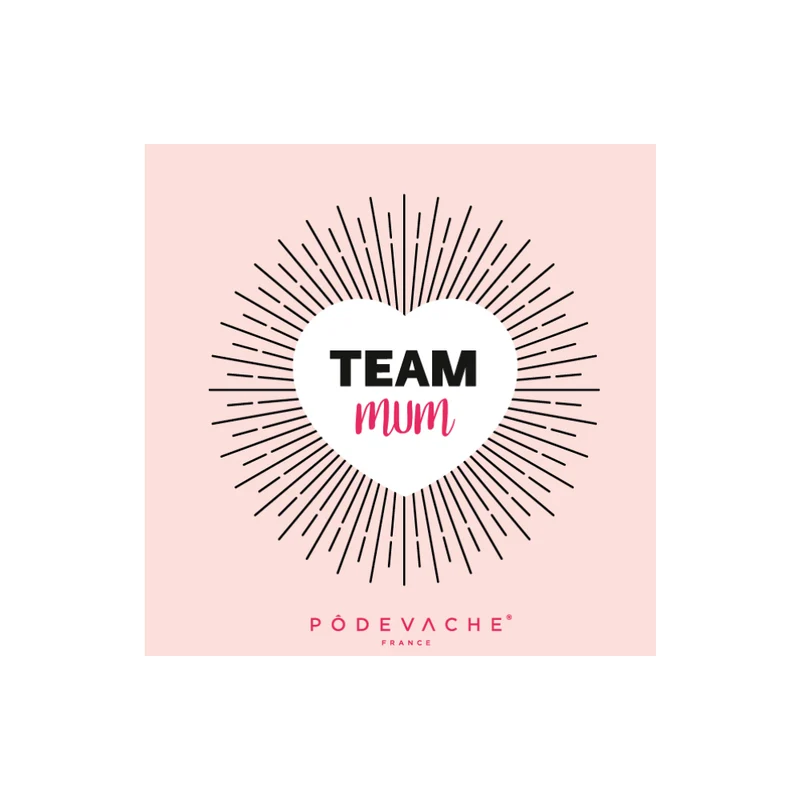 Set di 6 sottobicchieri in vinile Team Mum Soleil