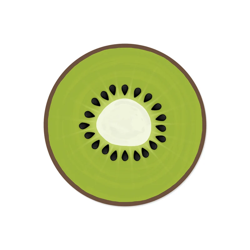 Set di 6 sottobicchieri in vinile Kiwi
