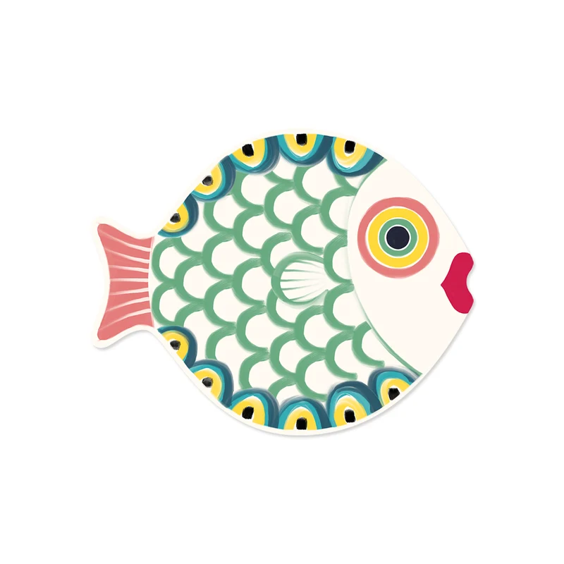 Set di 6 sottobicchieri in vinile Pescado