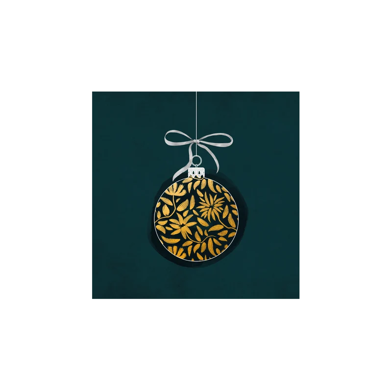 Set di 6 sottobicchieri in vinile Golden Bauble