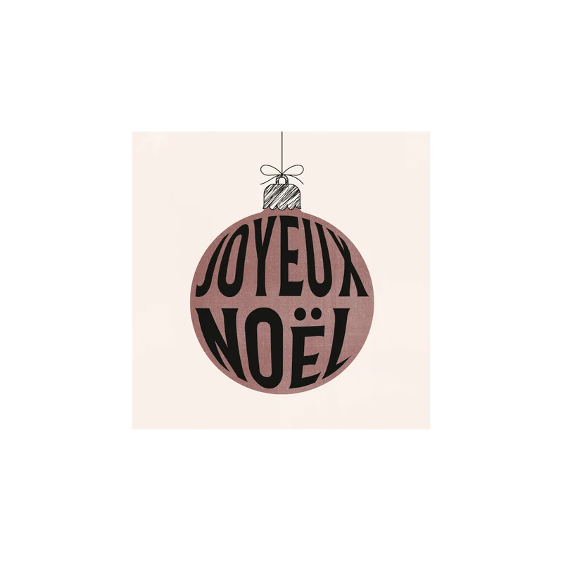 Set di 6 sottobicchieri in vinile con pallina di Natale