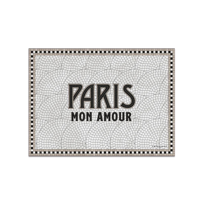 Tovaglietta in vinile Mosaic Paris My Love