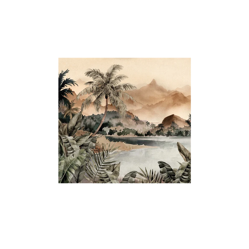 Set di 6 sottobicchieri in vinile Jungle Bango