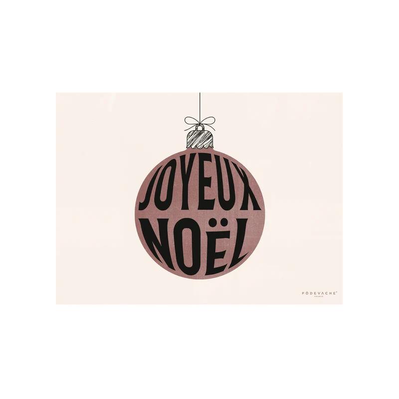 Tovaglietta in vinile con palla di Natale