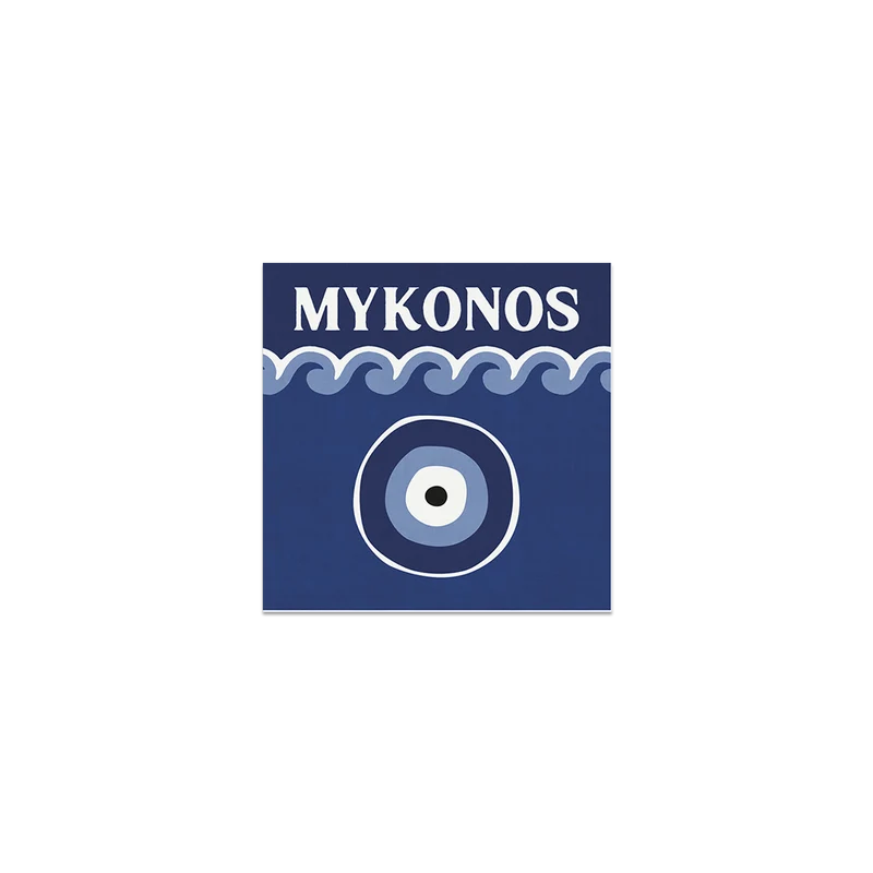 Set di 6 sottobicchieri in vinile Mykonos