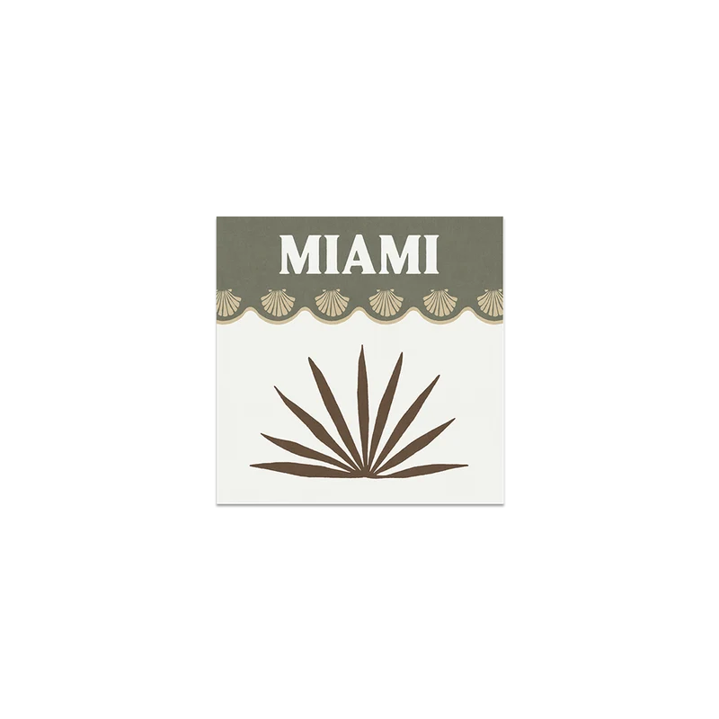 Set di 6 sottobicchieri in vinile Miami