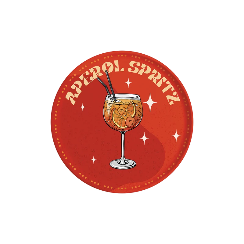 Set di 6 sottobicchieri in vinile Aperol Spritz