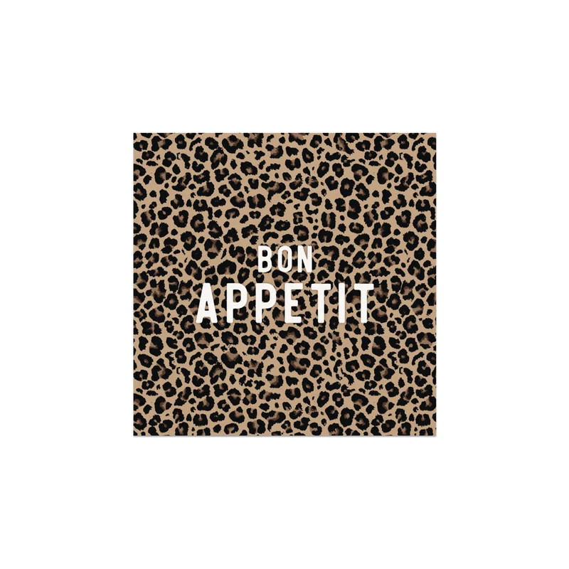 Set di 6 sottobicchieri in vinile Olympia Leopard