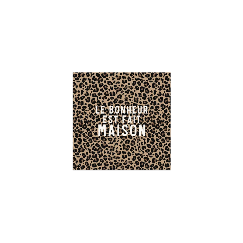 Set di 6 sottobicchieri in vinile Leopard di Bonheur Maison