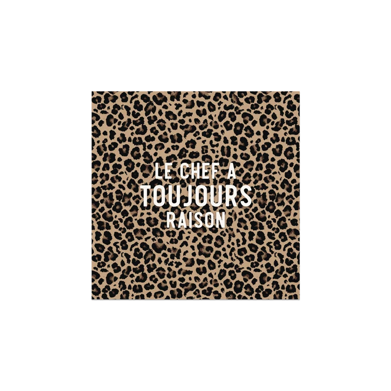 Set di 6 sottobicchieri in vinile Leopard Chef