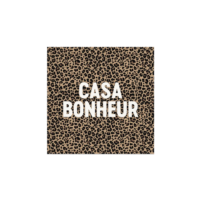Set di 6 sottobicchieri in vinile Casa Bonheur Leopard