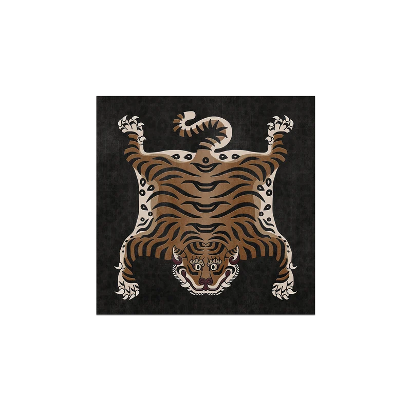 Set di 6 sottobicchieri in vinile Locronan Tiger