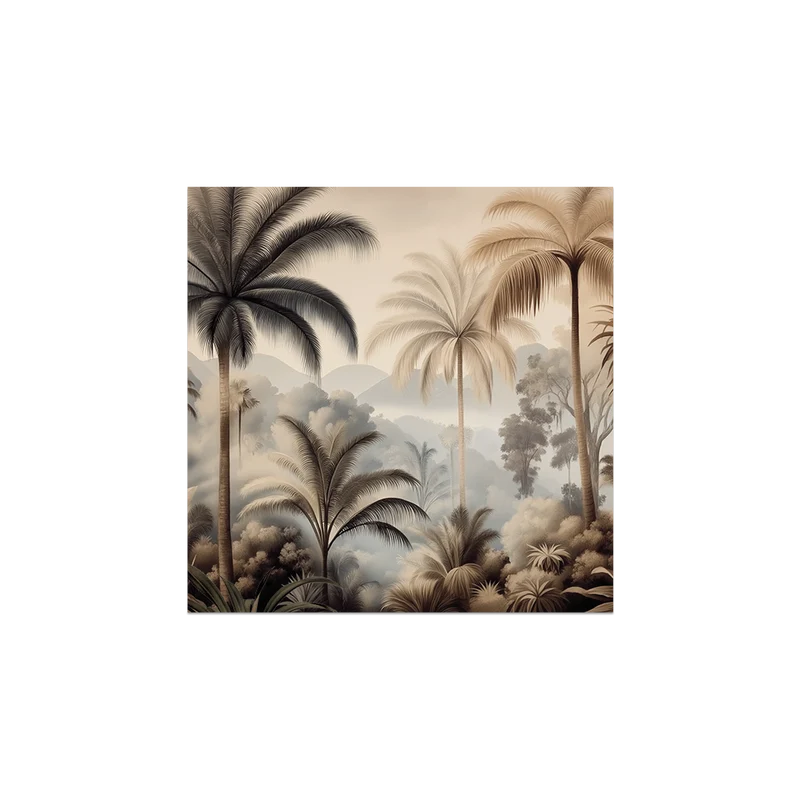 Set di 6 sottobicchieri in vinile Jungle Bruniquel