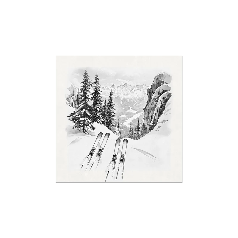 Set di 6 sottobicchieri in vinile Macugnaga Ski