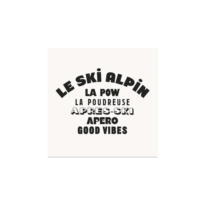 Set di 6 sottobicchieri in vinile Aussois Ski