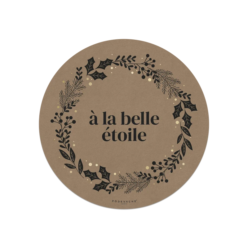 Set di 6 sottobicchieri in vinile Kraft Natale sotto le stelle