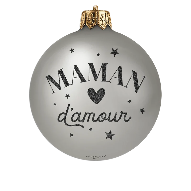 Set di 6 sottobicchieri natalizi in vinile, Mommy and Me, palla