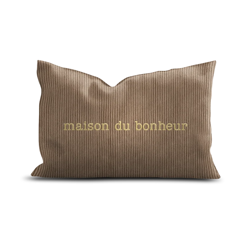 Cuscino in velluto ricamato della Maison du Bonheur