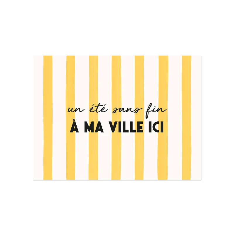 Tovaglietta in vinile personalizzata Un'estate infinita Giallo