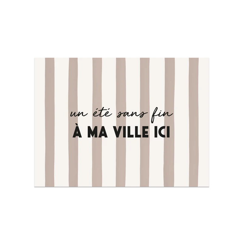 Tovaglietta in vinile personalizzata Un'estate infinita Beige