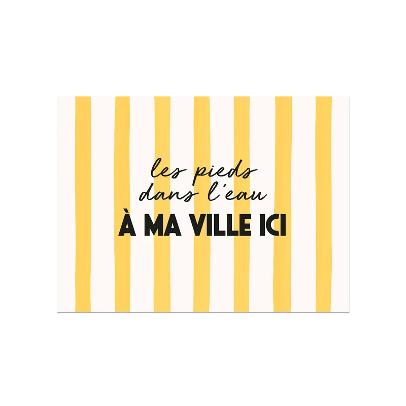 Tovaglietta in vinile personalizzata Piedi nell'acqua Giallo