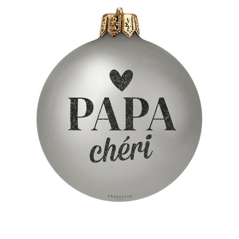 Set di 6 sottobicchieri in vinile a forma di palline di Natale, Dad Cheri