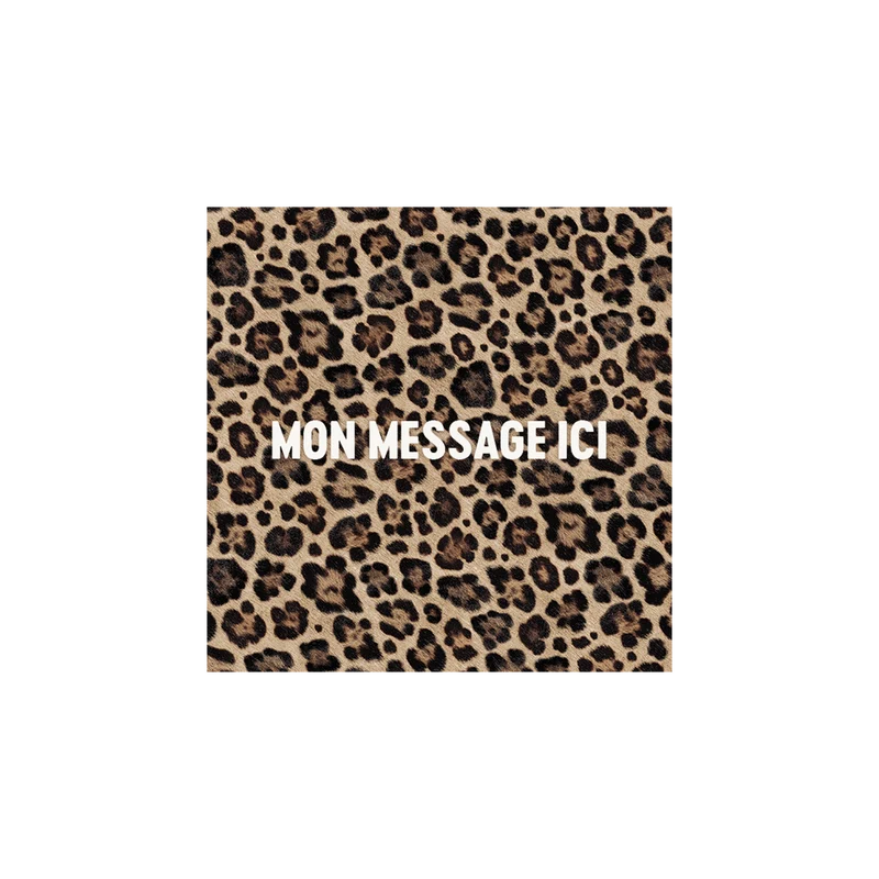 Set di 6 sottobicchieri in vinile leopardati personalizzati Nuovo Leo