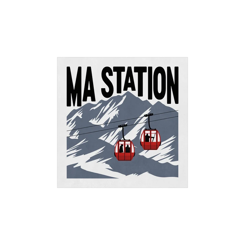 Set di 6 sottobicchieri in vinile personalizzati Valloire Mountain