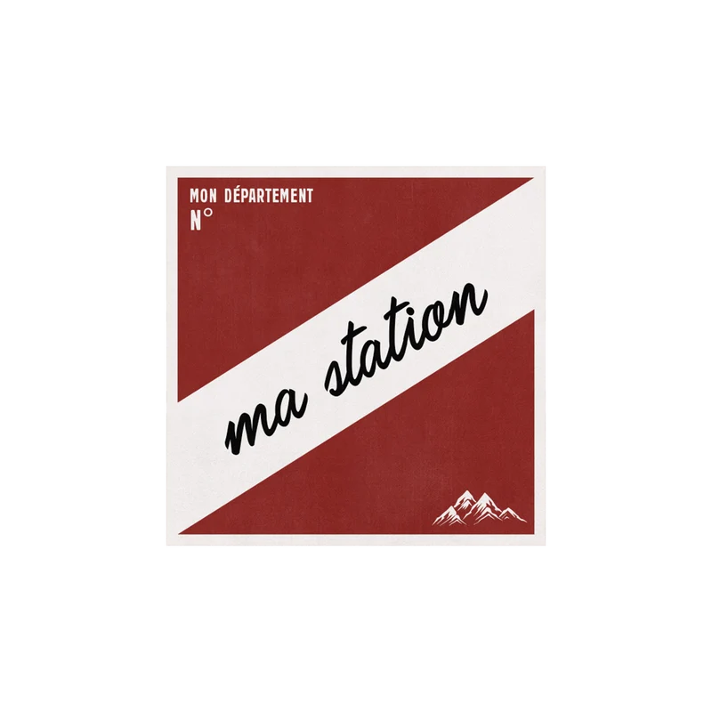 Set di 6 sottobicchieri in vinile personalizzati Montagne St Gervais Rosso