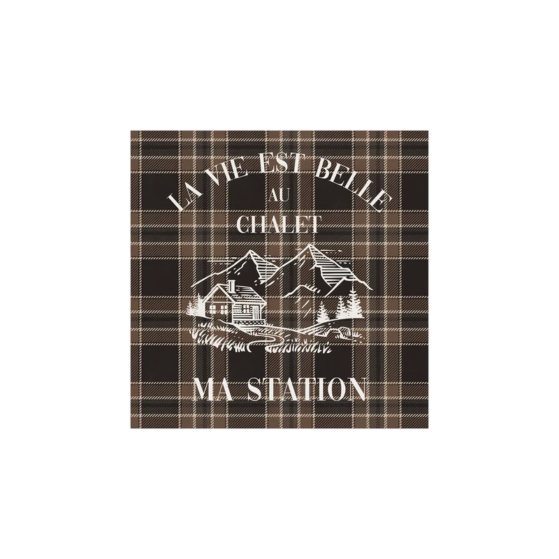 Set di 6 sottobicchieri in vinile personalizzati Sestriere Mountain Brown