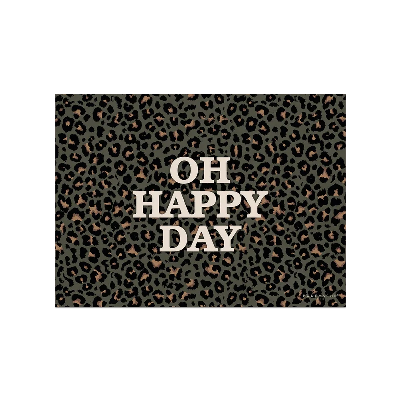 Tovaglietta in vinile Oh Happy Day Leopard