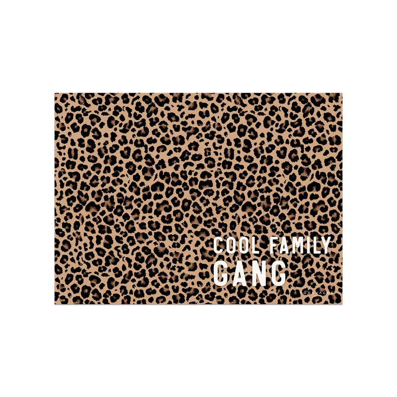Tovaglietta in vinile Cool Family Gang Leopard