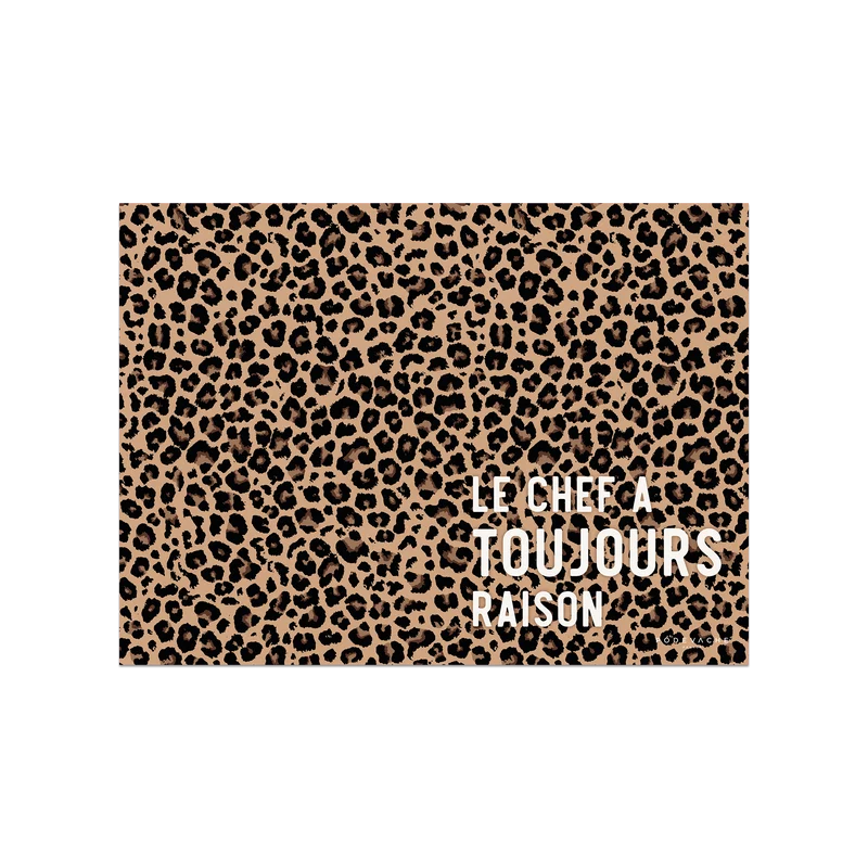 Tovaglietta in vinile Chef Leopard