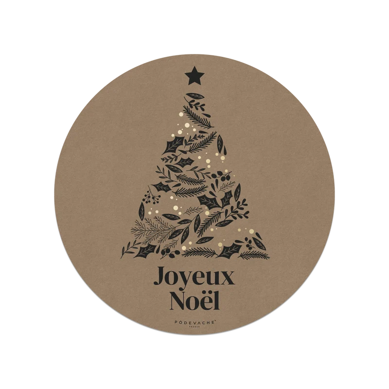 Tovaglietta in vinile Kraft Merry Christmas