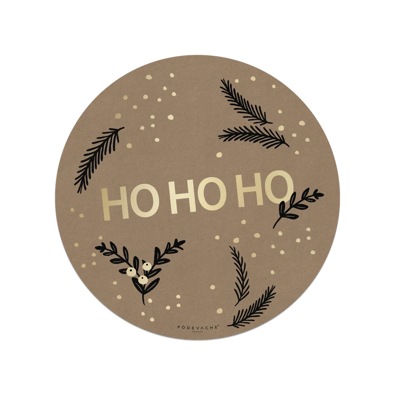 Tovaglietta natalizia in vinile Kraft Ho Ho Ho