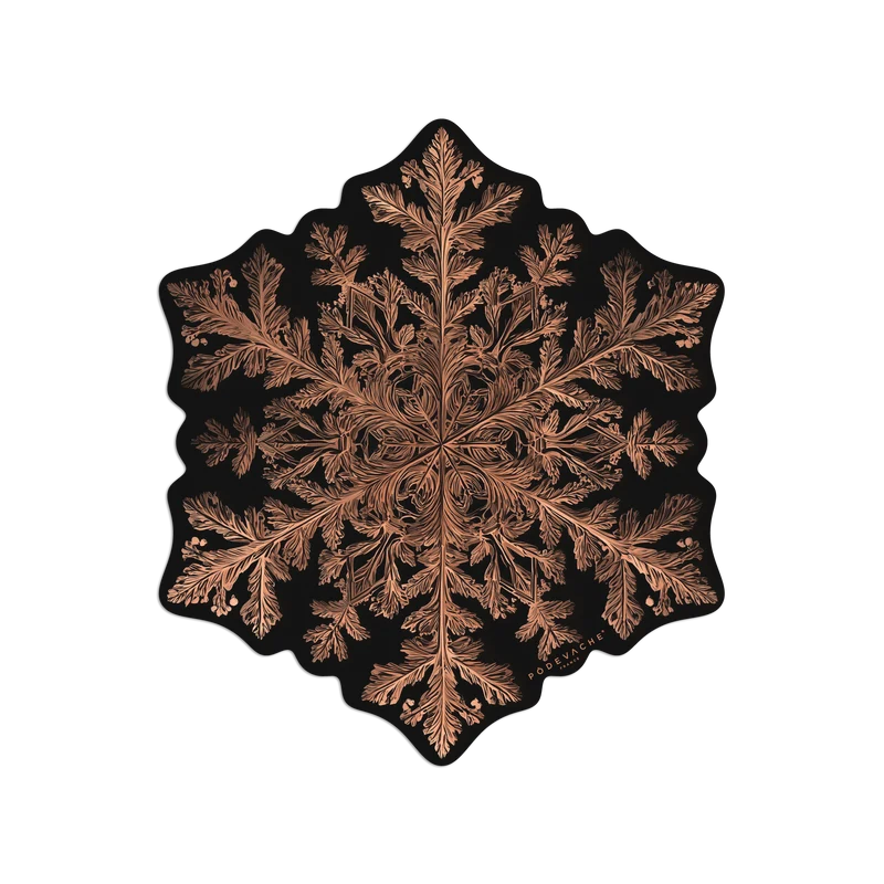Tovaglietta in vinile con fiocchi di dendrite color bronzo