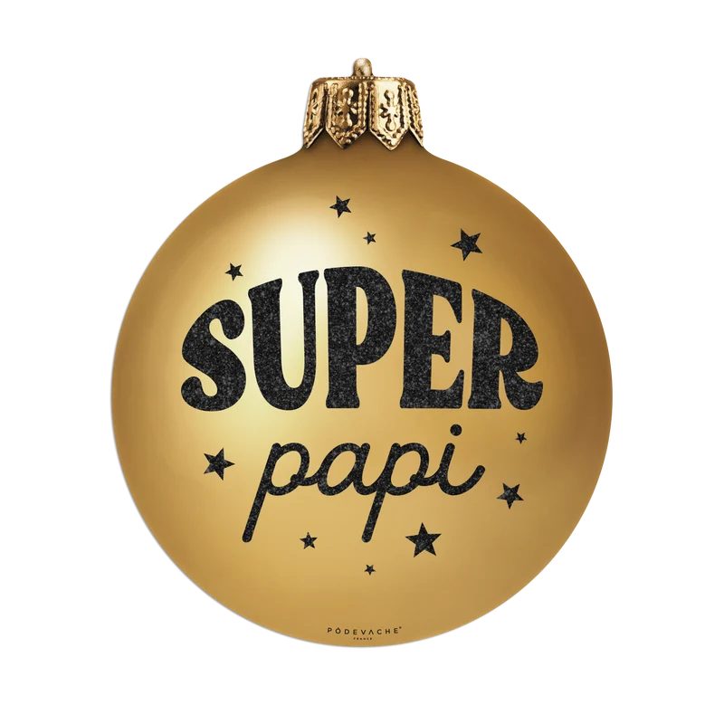Tovaglietta in vinile Super Grandpa Christmas Ball